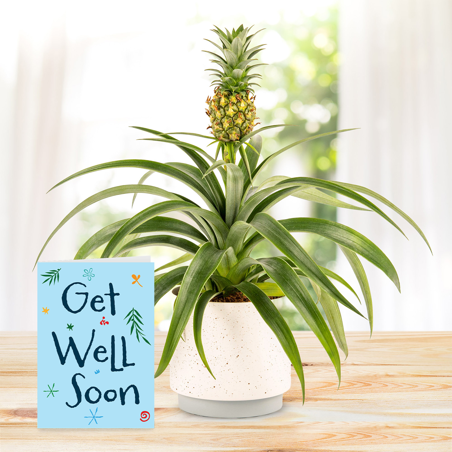 Spring Pineapple with Get Well Soon Card