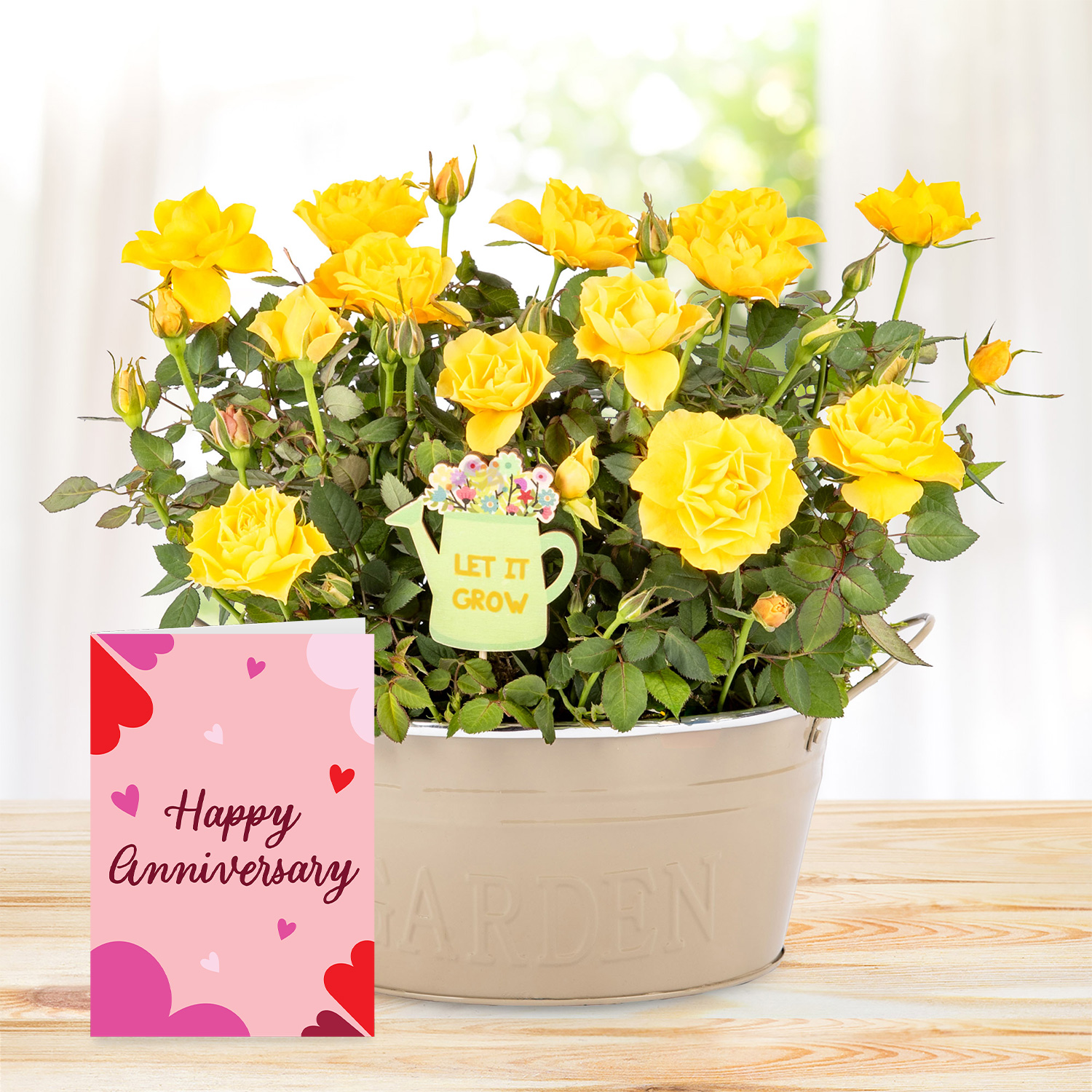 Spring Delight with Happy Anniversary Card