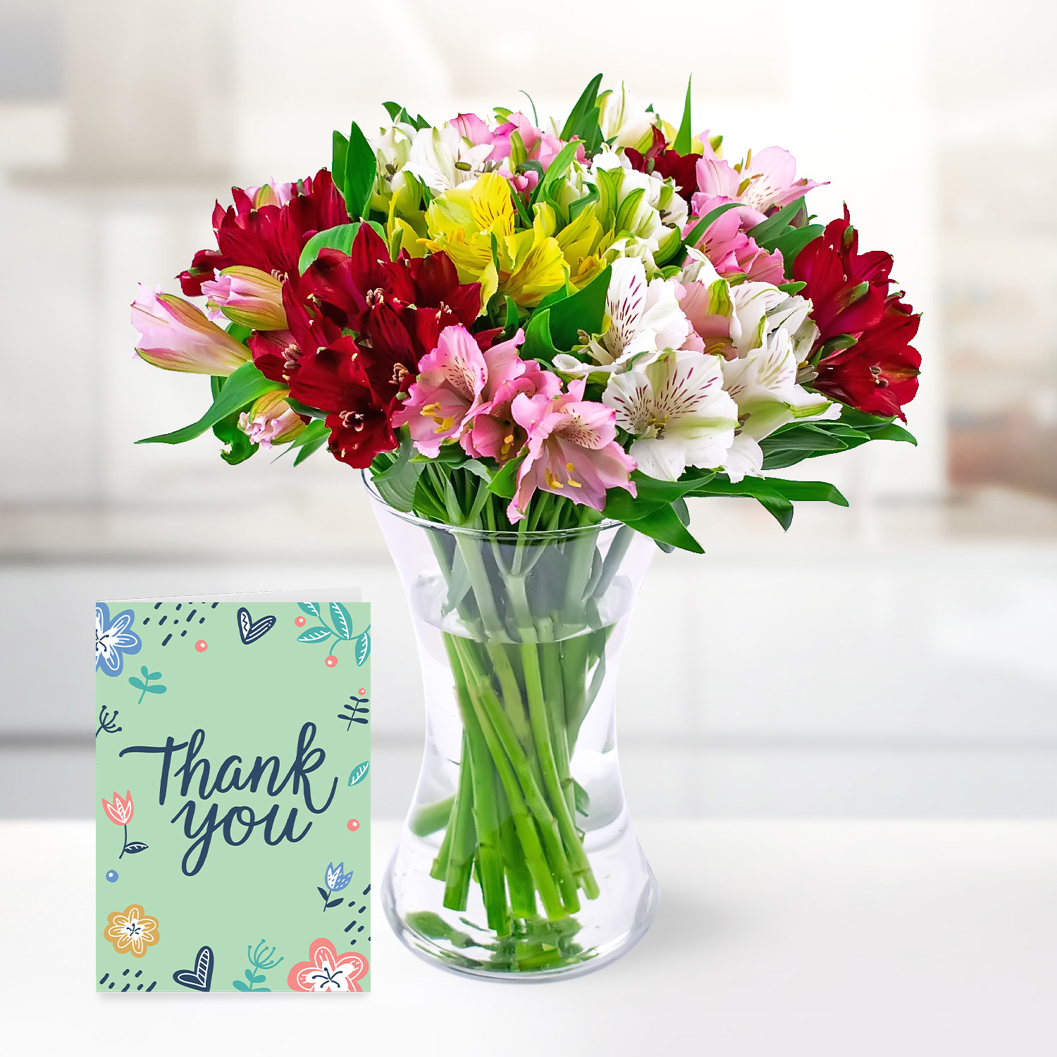 Glorious Alstro with Thank You Card
