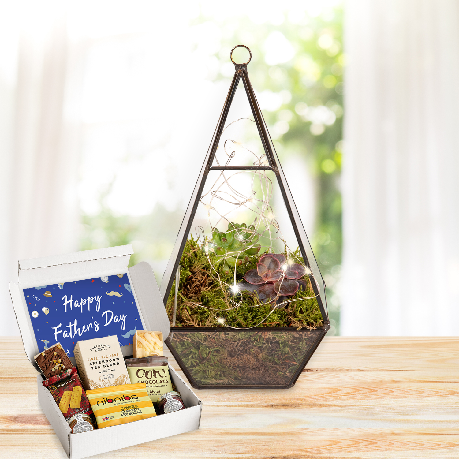 Dad's Earthly Eden Terrarium Afternoon Tea Gift