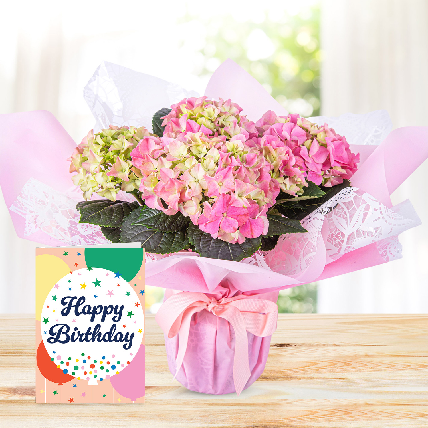 Hydrangea Haven with Birthday Card