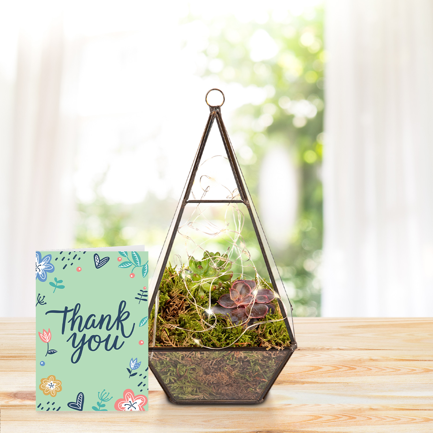 Earthly Eden Terrarium with Thank You Card