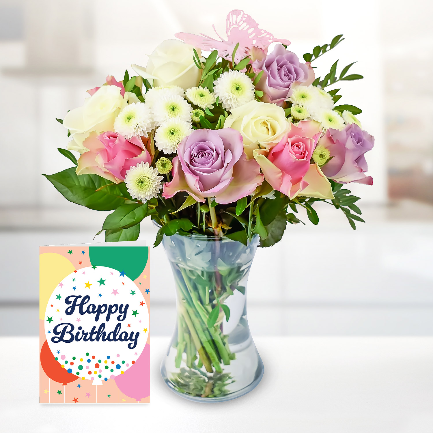 Elegant Harmony with Birthday Card