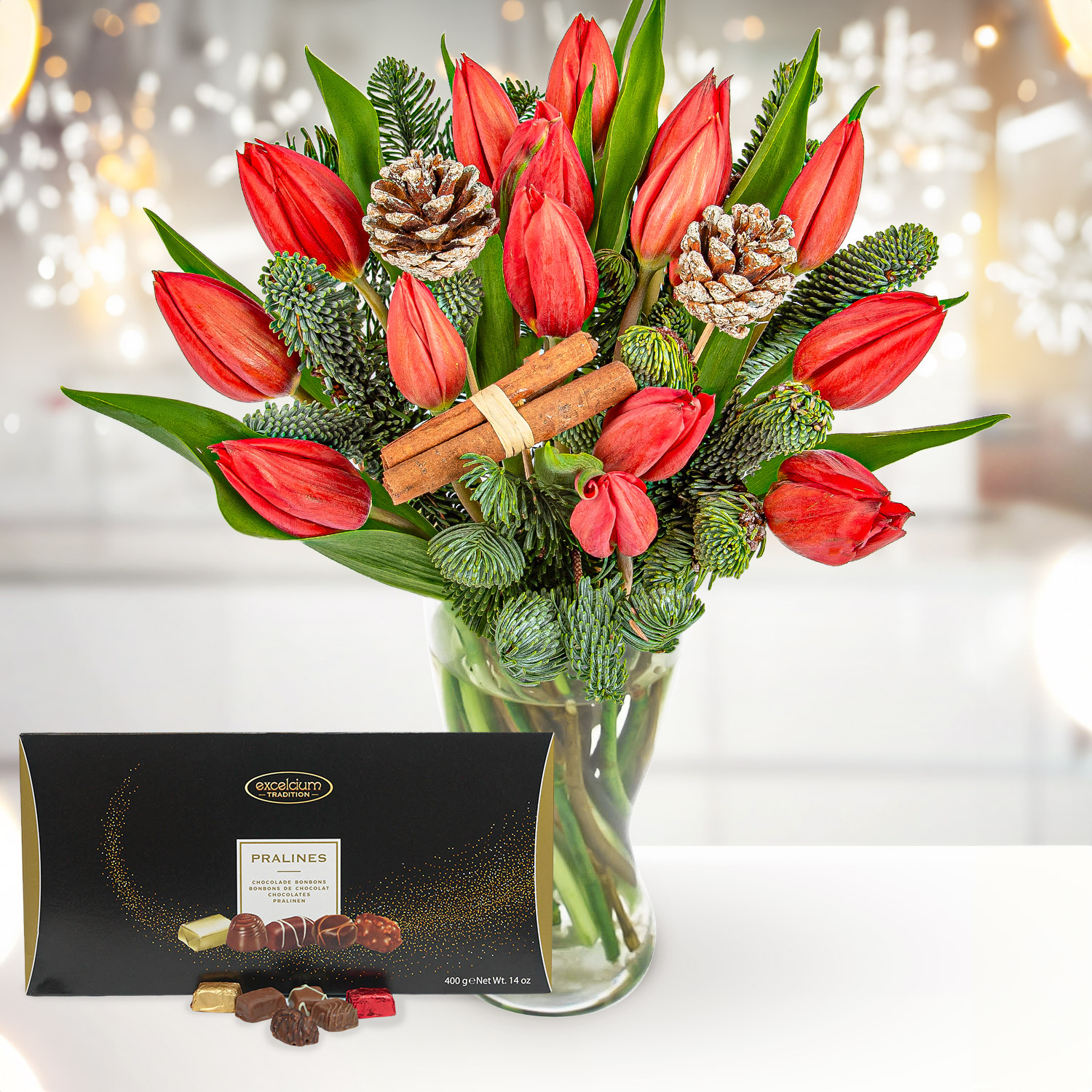 Festive Tulips Deluxe Gift