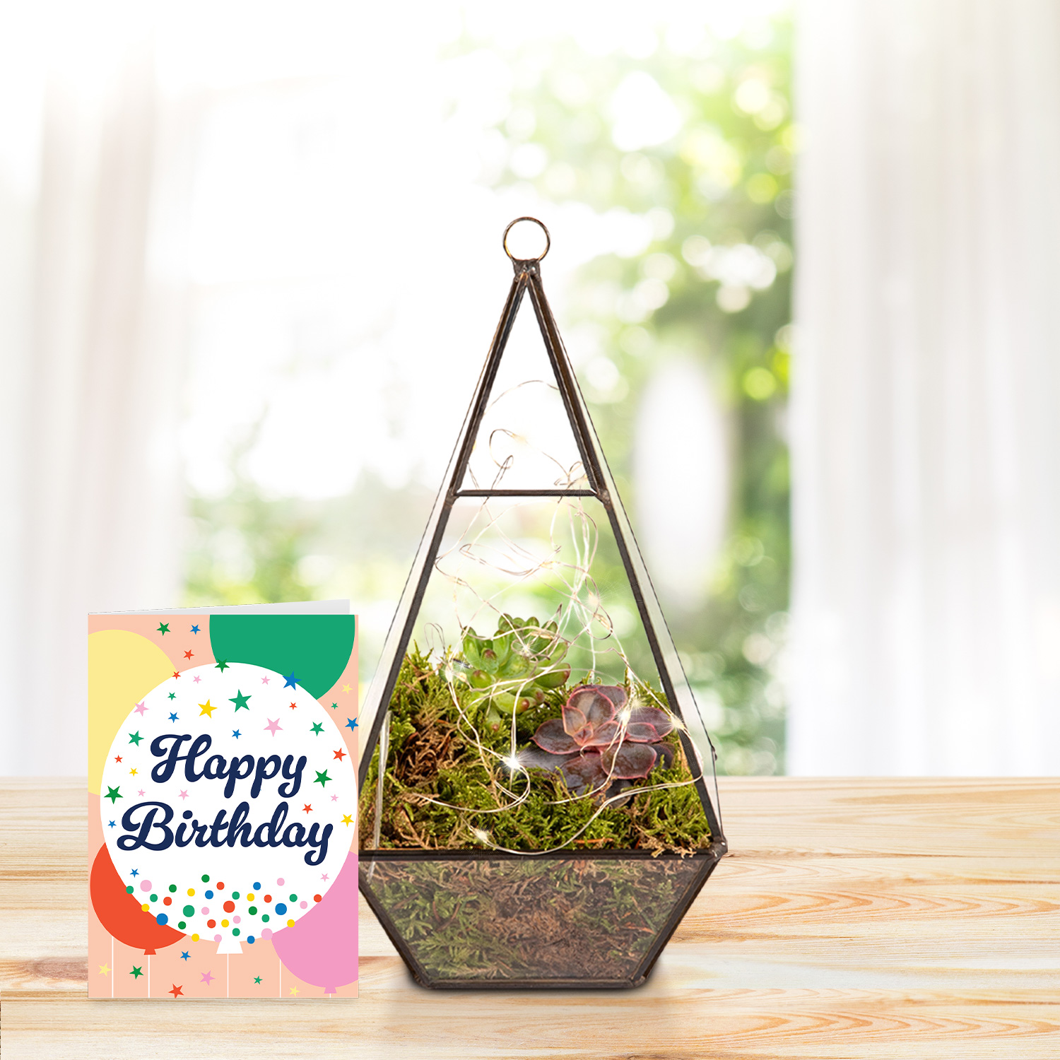 Earthly Eden Terrarium with Birthday Card