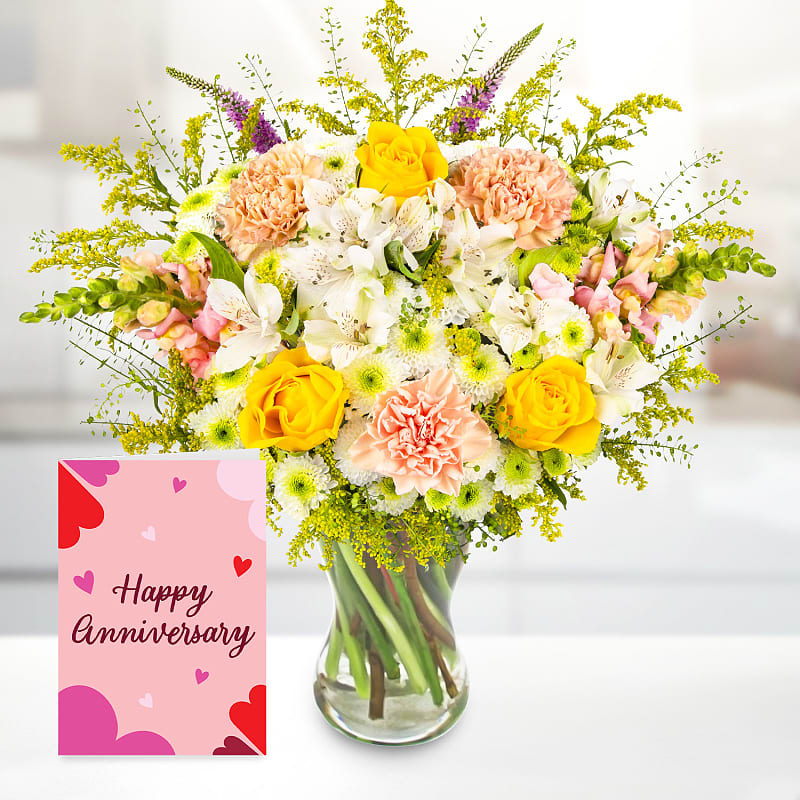 Citrine Drift with Happy Anniversary Card