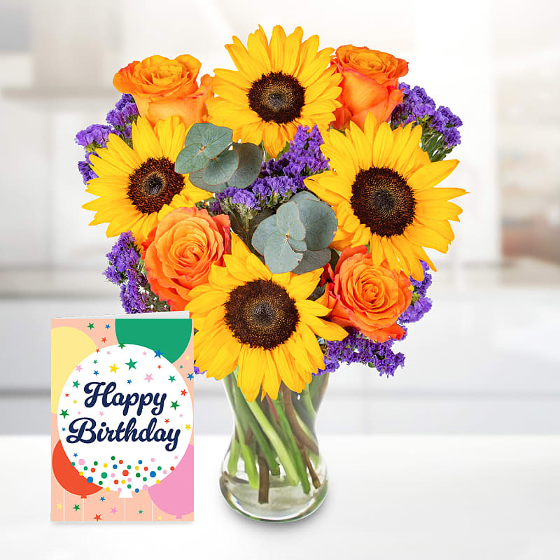 Sunflower Surprise with Birthday Card