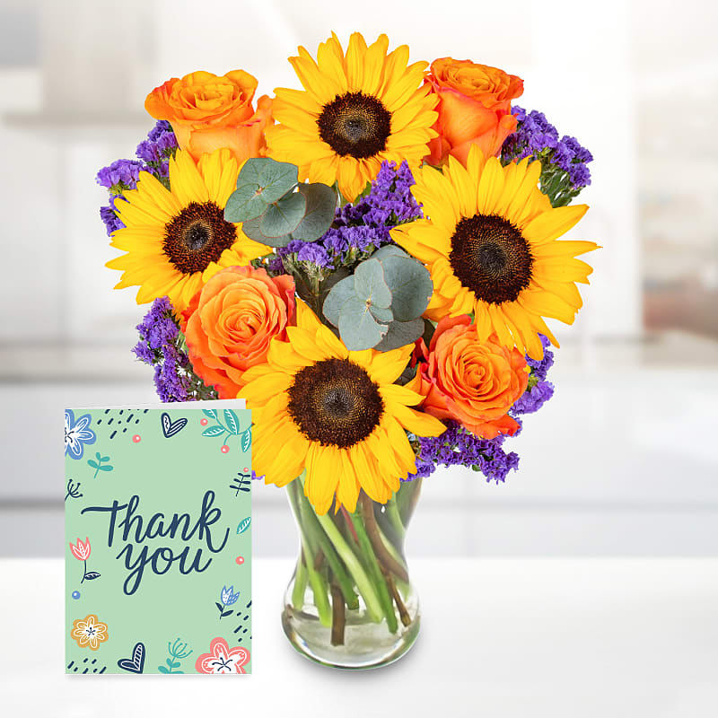  Sunflower Surprise with Thank You Card