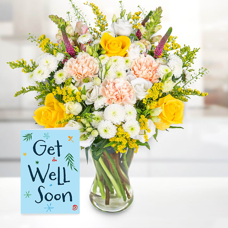 Citrine Drift with Get Well Soon Card