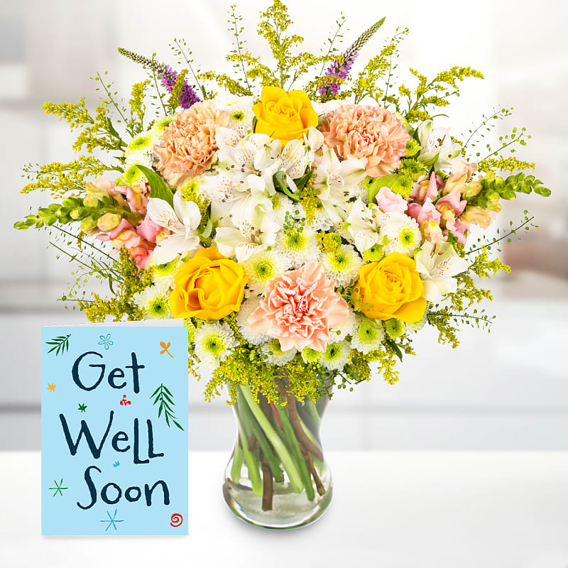 Citrine Drift with Get Well Soon Card
