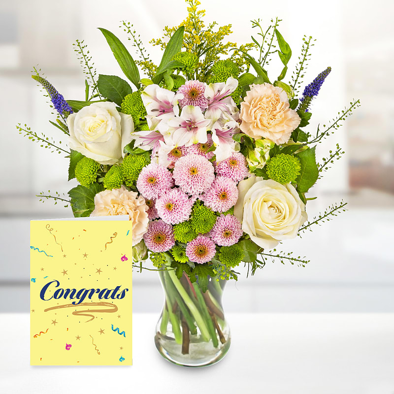 Ethereal Elegance with Congratulations Card