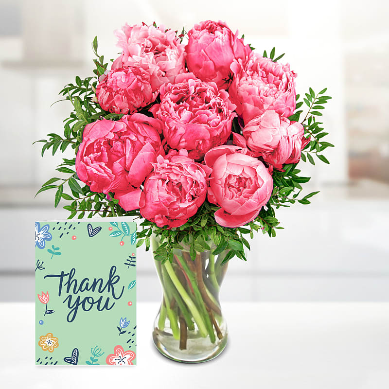 Peony Crush with Thank You Card