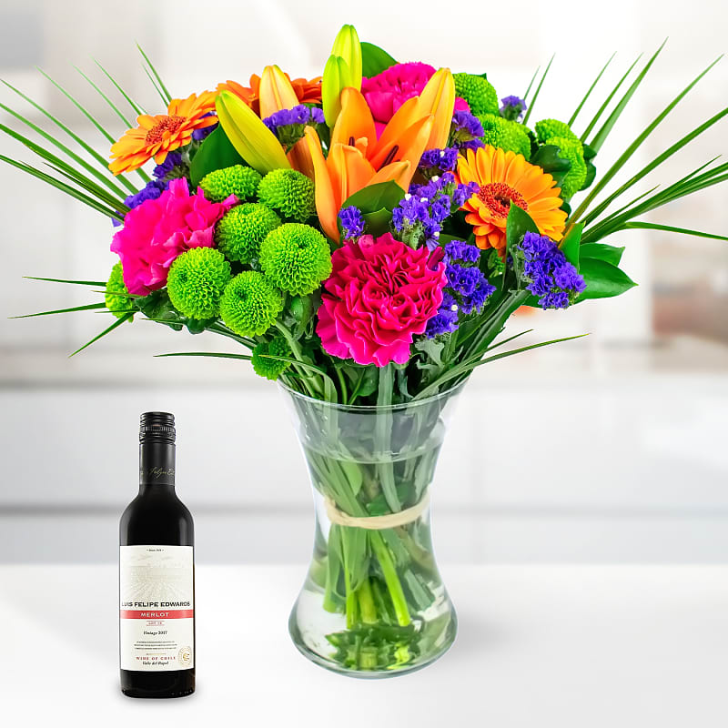 Colourful Carnival Red Wine Gift