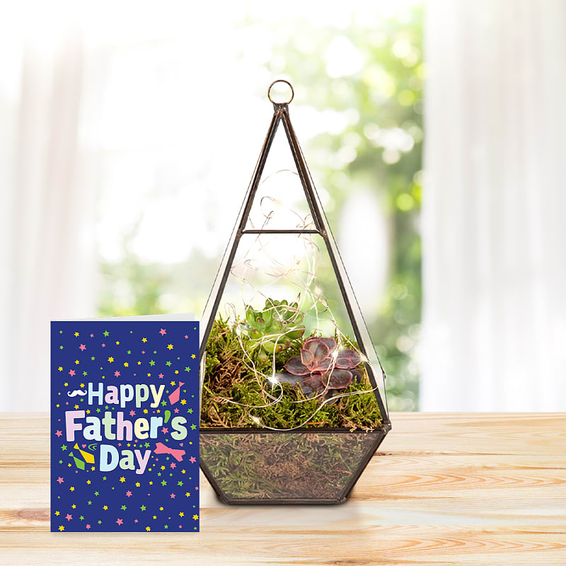 Earthly Eden Terrarium with Father's Day Card