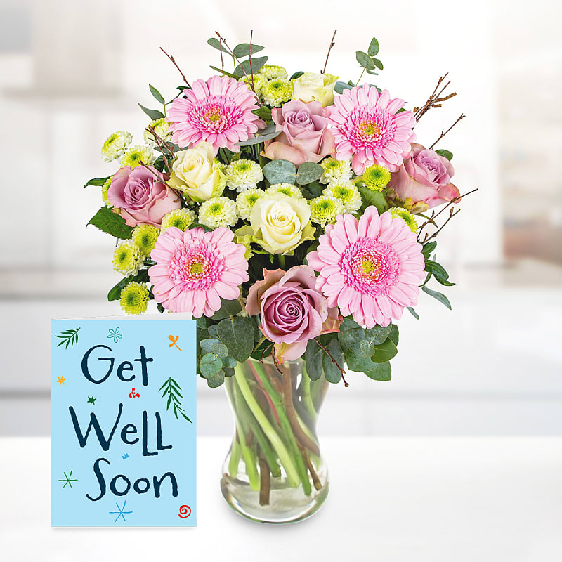 Country Bloom with Get Well Soon Card