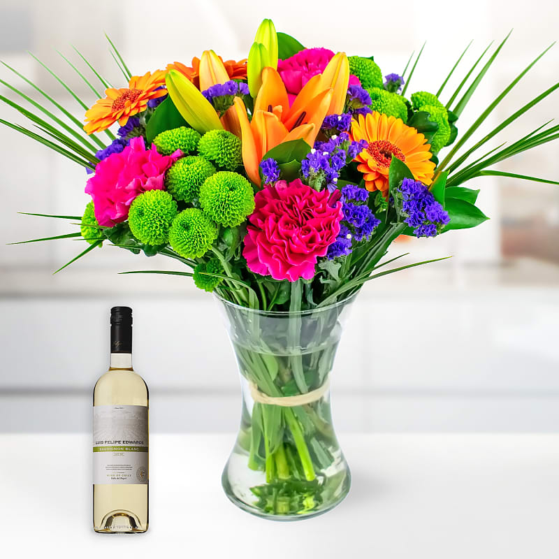 Colourful Carnival White Wine Gift