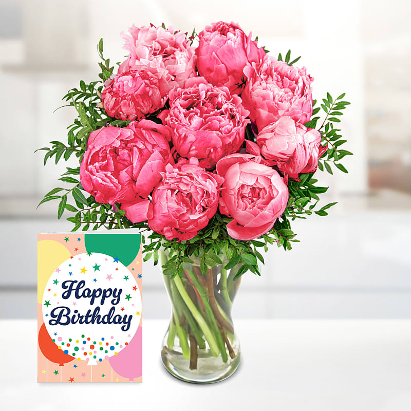 Peony Crush with Birthday Card