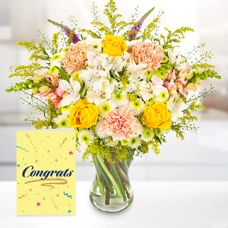 Citrine Drift with Congratulations Card